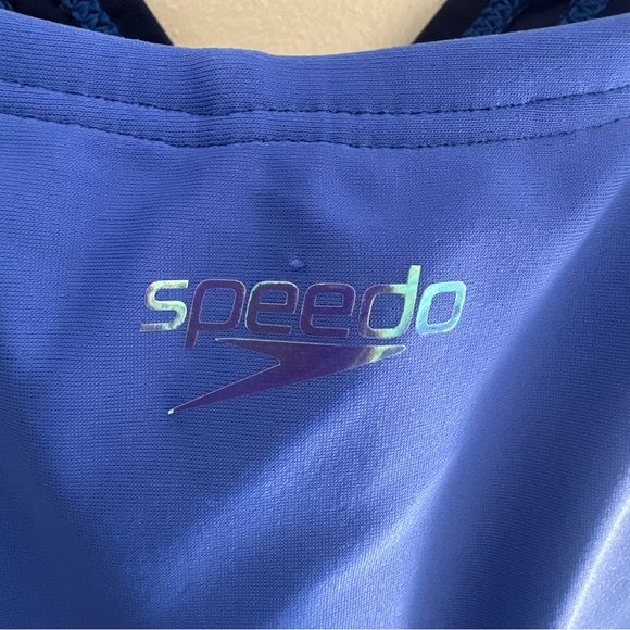 Speedo Quantum Fusion Splice One Piece Swimsuit Hyper Blue Size 6 - Picture 5 of 9